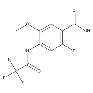 2-Fluoro-5-methoxy-4-(2,2,2-trifluoroacetamido)benzoic acid Structure