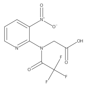 2-[2,2,2-trifluoro-N-(3-nitropyridin-2-yl)acetamido]acetic acid结构式