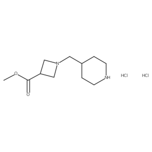 Methyl 1-[(piperidin-4-yl)methyl]azetidine-3-carboxylate dihydrochloride Structure