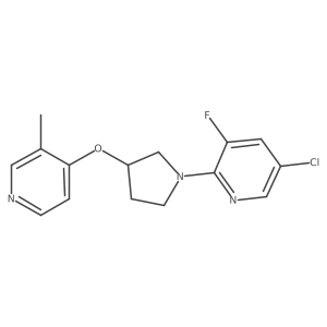 5-Chloro-3-fluoro-2-{3-[(3-methylpyridin-4-yl)oxy]pyrrolidin-1-yl}pyridine Structure