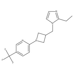 2-{3-[(2-ethyl-1H-imidazol-1-yl)methyl]azetidin-1-yl}-5-(trifluoromethyl)pyridine Structure