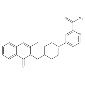 4-{4-[(2-Methyl-4-oxo-3,4-dihydroquinazolin-3-yl)methyl]piperidin-1-yl}pyridine-2-carboxamide Structure