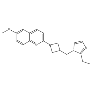2-{3-[(2-ethyl-1H-imidazol-1-yl)methyl]azetidin-1-yl}-6-methoxyquinoline结构式