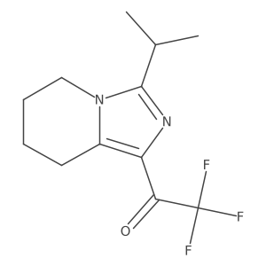 2,2,2-trifluoro-1-[3-(propan-2-yl)-5H,6H,7H,8H-imidazo[1,5-a]pyridin-1-yl]ethan-1-one结构式