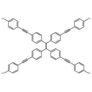 4,4',4'',4'''-((Ethene-1,1,2,2-tetrayltetrakis(benzene-4,1-diyl))tetrakis(ethyne-2,1-diyl))tetraaniline结构式