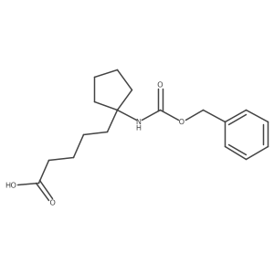 5-(1-{[(Benzyloxy)carbonyl]amino}cyclopentyl)pentanoic acid Structure
