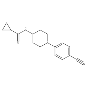 N-[1-(4-cyanophenyl)piperidin-4-yl]cyclopropanecarboxamide结构式