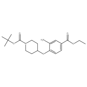tert-Butyl 4-(2-amino-4-(ethoxycarbonyl)phenoxy)piperidine-1-carboxylate Structure