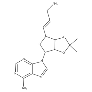 9-[(3aS,6aR)-6-(3-aminoprop-1-enyl)-2,2-dimethyl-3a,4,6,6a-tetrahydrofuro[3,4-d][1,3]dioxol-4-yl]purin-6-amine结构式