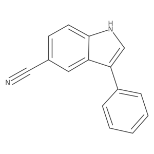 3-phenyl-1H-indole-5-carbonitrile结构式