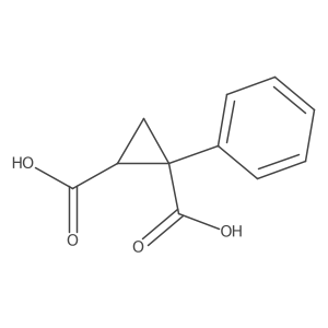 (1R,2S)-1-phenylcyclopropane-1,2-dicarboxylic acid Structure