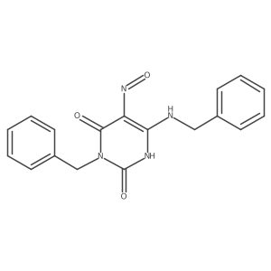 5-Nitroso-3-(phenylmethyl)-6-[(phenylmethyl)amino]-2,4(1H,3H)-pyrimidinedione结构式