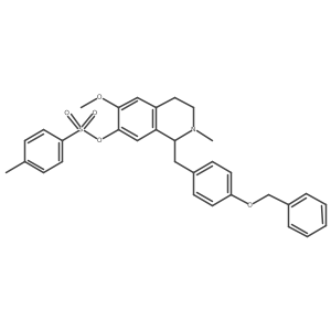7-Isoquinolinol, 1,2,3,4-tetrahydro-6-methoxy-2-methyl-1-[[4-(phenylmethoxy)phenyl]methyl]-, 7-(4-methylbenzenesulfonate) Structure