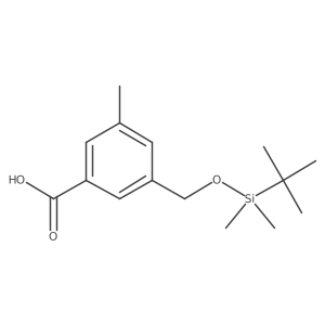 3-(((tert-Butyldimethylsilyl)oxy)methyl)-5-methylbenzoic Acid Structure