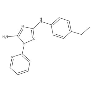 n3-(4-Ethyl-phenyl)-1-pyridin-2-yl-1h-[1,2,4]triazole-3,5-diamine结构式