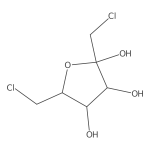 1,6-dichloro-1,6-dideoxy-beta-D-fructofuranose Structure