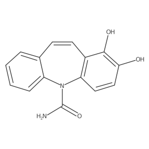 1,2-Dihydroxy-5H-dibenz[b,f]azepine-5-carboxamide结构式