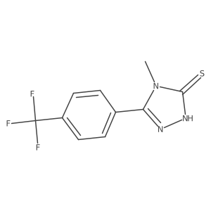 4-methyl-5-[4-(trifluoromethyl)phenyl]-2,4-dihydro-3H-1,2,4-triazole-3-thione结构式