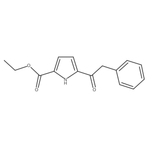 5-phenylacetyl-1H-pyrrole-2-carboxylic acid ethyl ester Structure