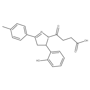 4-(5-(2-hydroxyphenyl)-3-(p-tolyl)-4,5-dihydro-1H-pyrazol-1-yl)-4-oxobutanoic acid结构式