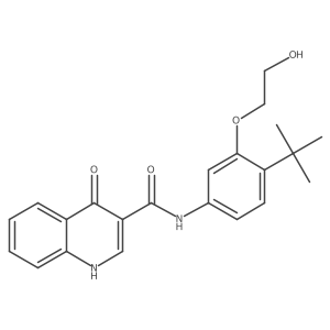 n-[3-(2-Hydroxyethoxy)-4-tert-butyl-phenyl]-4-oxo-1h-quinoline-3-carboxamide Structure