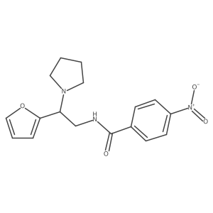 N-[2-(furan-2-yl)-2-(pyrrolidin-1-yl)ethyl]-4-nitrobenzamide结构式