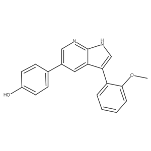 4-[3-(2-Methoxyphenyl)-1H-pyrrolo[2,3-b]pyridin-5-yl]phenol Structure