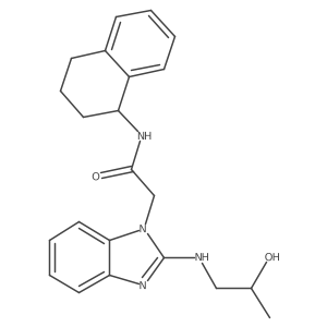 2-{2-[(2-hydroxypropyl)amino]-1H-1,3-benzodiazol-1-yl}-N-(1,2,3,4-tetrahydronaphthalen-1-yl)acetamide Structure