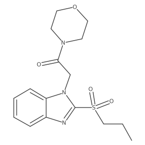 1-morpholino-2-(2-(propylsulfonyl)-1H-benzo[d]imidazol-1-yl)ethanone结构式