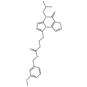 N-[(3-methoxyphenyl)methyl]-4-[8-(2-methylpropyl)-7-oxo-5-thia-1,8,10,11-tetraazatricyclo[7.3.0.0^{2,6}]dodeca-2(6),3,9,11-tetraen-12-yl]butanamide Structure