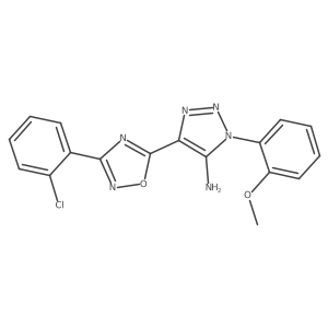 4-(3-(2-chlorophenyl)-1,2,4-oxadiazol-5-yl)-1-(2-methoxyphenyl)-1H-1,2,3-triazol-5-amine结构式