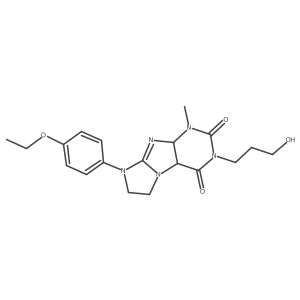 6-(4-Ethoxyphenyl)-2-(3-hydroxypropyl)-4-methyl-4a,7,8,9a-tetrahydropurino[7,8-a]imidazole-1,3-dione Structure