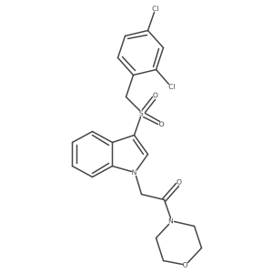 2-(3-((2,4-dichlorobenzyl)sulfonyl)-1H-indol-1-yl)-1-morpholinoethanone Structure