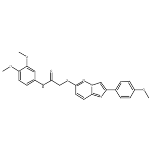 N-(3,4-dimethoxyphenyl)-2-((2-(4-methoxyphenyl)imidazo[1,2-b]pyridazin-6-yl)thio)acetamide结构式