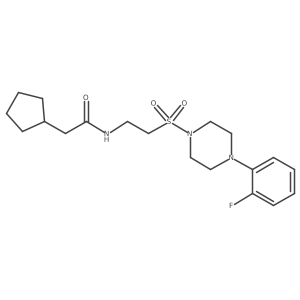 2-cyclopentyl-N-(2-((4-(2-fluorophenyl)piperazin-1-yl)sulfonyl)ethyl)acetamide Structure