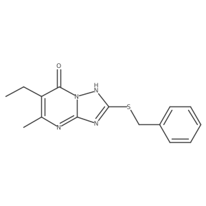 2-(benzylsulfanyl)-6-ethyl-5-methyl[1,2,4]triazolo[1,5-a]pyrimidin-7(4H)-one结构式