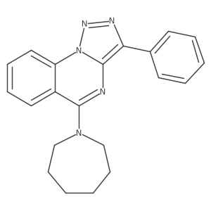 1-{3-Phenyl-[1,2,3]triazolo[1,5-A]quinazolin-5-YL}azepane结构式