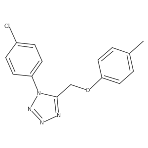 1-(4-chlorophenyl)-5-[(4-methylphenoxy)methyl]-1H-tetrazole Structure