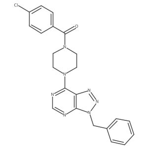 (4-(3-benzyl-3H-[1,2,3]triazolo[4,5-d]pyrimidin-7-yl)piperazin-1-yl)(4-chlorophenyl)methanone Structure
