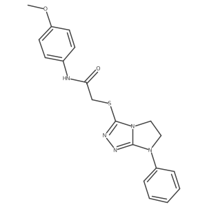 N-(4-methoxyphenyl)-2-((7-phenyl-6,7-dihydro-5H-imidazo[2,1-c][1,2,4]triazol-3-yl)thio)acetamide结构式
