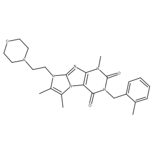 1,6,7-trimethyl-3-(2-methylbenzyl)-8-(2-morpholinoethyl)-1H-imidazo[2,1-f]purine-2,4(3H,8H)-dione Structure