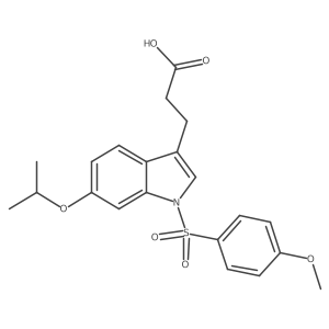 3-[6-Isopropoxy-1-(4-methoxy-benzenesulfonyl)-1h-indol-3-yl]-propionic acid Structure