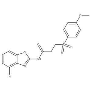 N-(4-chlorobenzo[d]thiazol-2-yl)-3-((4-methoxyphenyl)sulfonyl)propanamide Structure