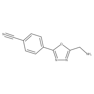 4-[5-(Aminomethyl)-1,3,4-oxadiazol-2-YL]benzonitrile结构式