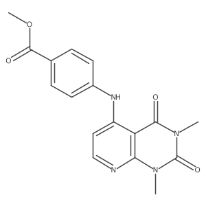 Methyl 4-((1,3-dimethyl-2,4-dioxo-1,2,3,4-tetrahydropyrido[2,3-d]pyrimidin-5-yl)amino)benzoate Structure