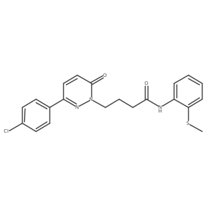 4-(3-(4-chlorophenyl)-6-oxopyridazin-1(6H)-yl)-N-(2-(methylthio)phenyl)butanamide Structure