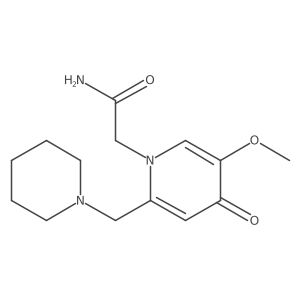 2-(5-methoxy-4-oxo-2-(piperidin-1-ylmethyl)pyridin-1(4H)-yl)acetamide Structure
