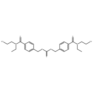 Bis(4-(ethyl(2-hydroxyethyl)carbamoyl)benzyl) carbonotrithioate Structure