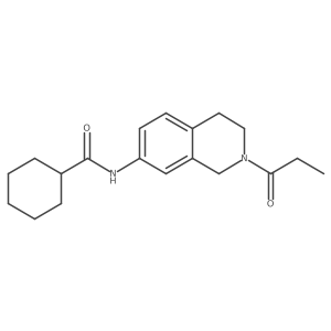 N-(2-propionyl-1,2,3,4-tetrahydroisoquinolin-7-yl)cyclohexanecarboxamide Structure
