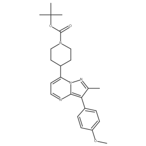 Tert-butyl 4-(3-(4-methoxyphenyl)-2-methylpyrazolo[1,5-a]pyrimidin-7-yl)piperidine-1-carboxylate Structure